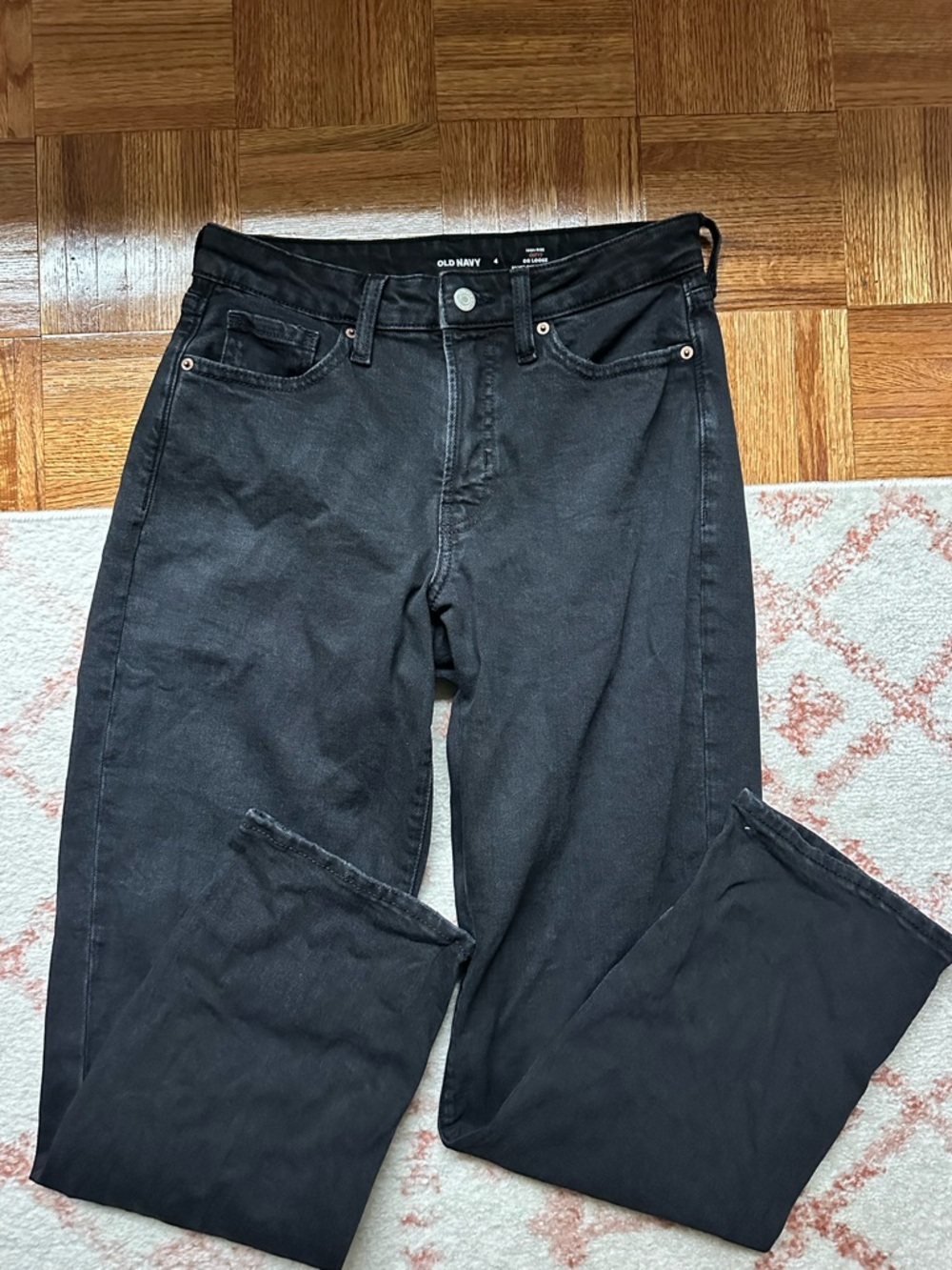 Old Navy High Rise Loose OG Curvy Black Jeans